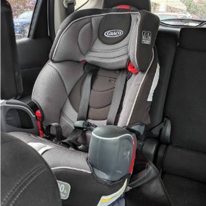A child seat in a car