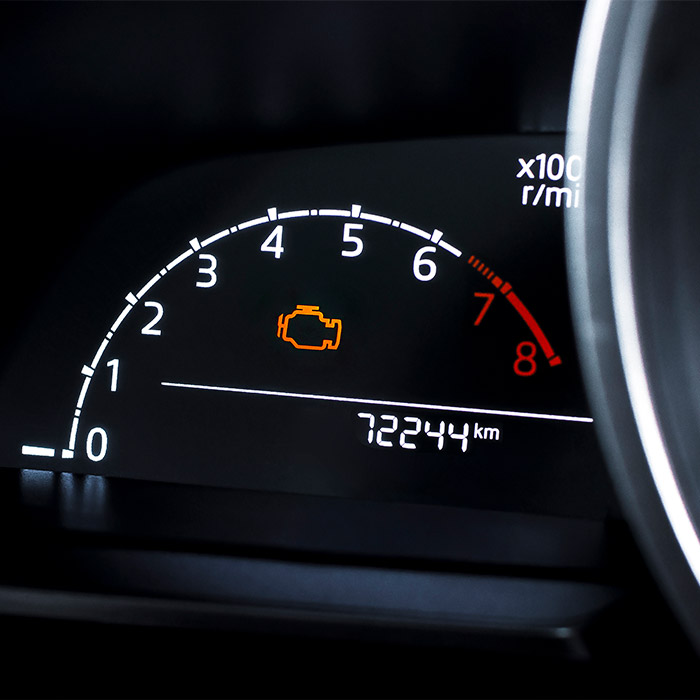 check engine light on dashboard